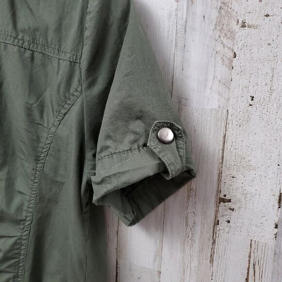 Charlotte Russe Zip Up Top Olive Green Size Small - Picture 7 of 7